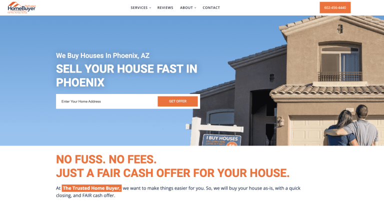 screenshot of The Trusted Homebuyer homepage